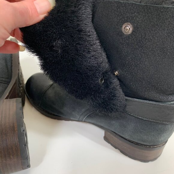 Matt Bernson Women's Tundra Element Faux Fur Lined Boots Black Size 9.5 Rocker - Picture 7 of 10